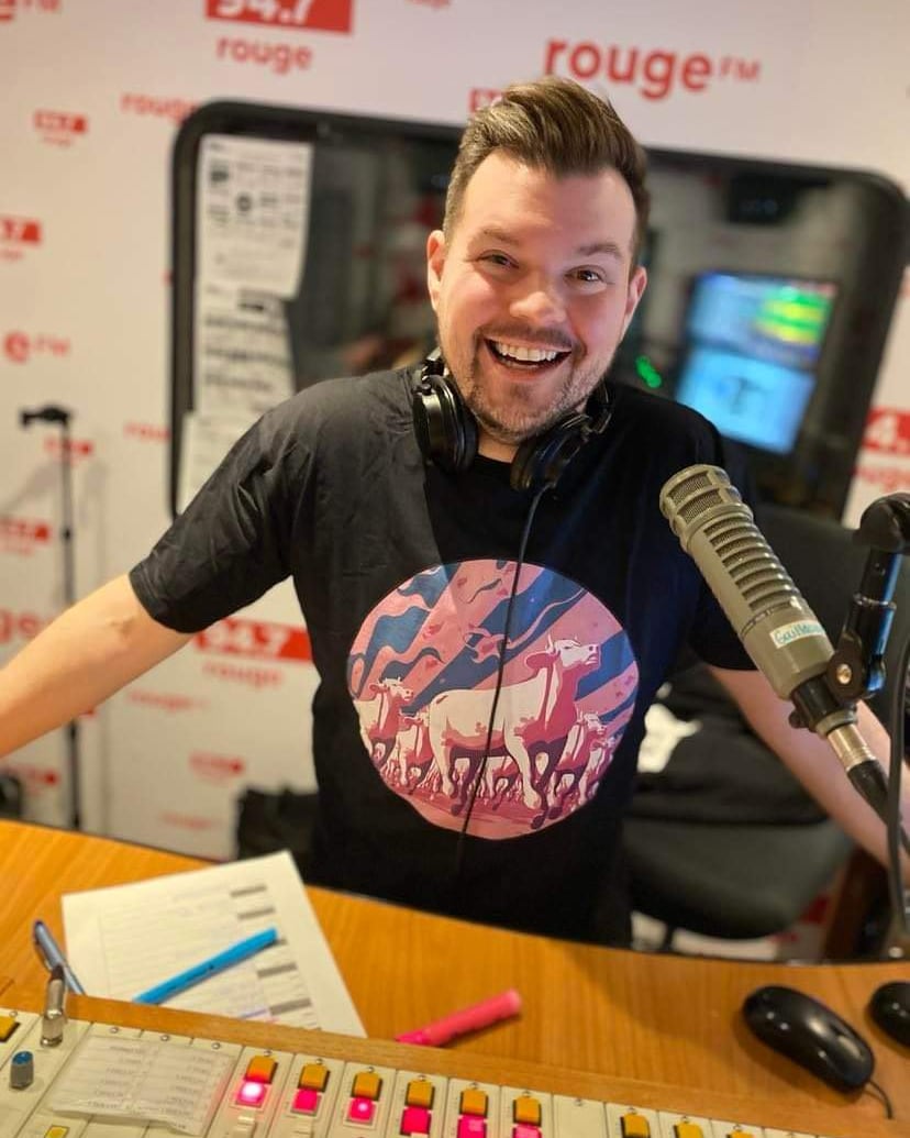 Guillaume Gingras en ondes au 94.7 Rouge