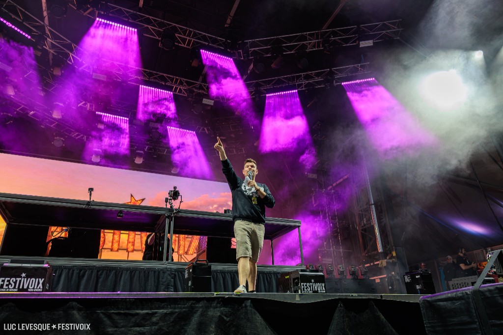 Guillaume Gingras sur scène au FestiVoix